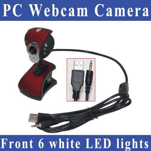 Free shipping 8 Mega pixels 6 LED USB 2.0 HD Webcam Camera PC Camera Web Cam with MIC for Computer PC Laptop PC webcam