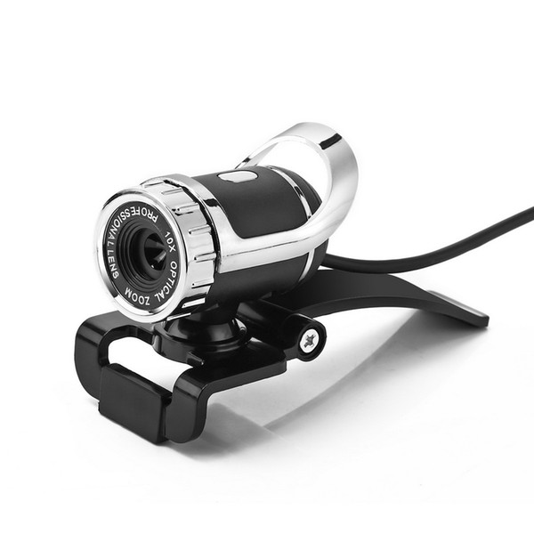 50pcs webcam USB High Definition Camera Web Cam 360 Degree MIC Clip-on For Computer