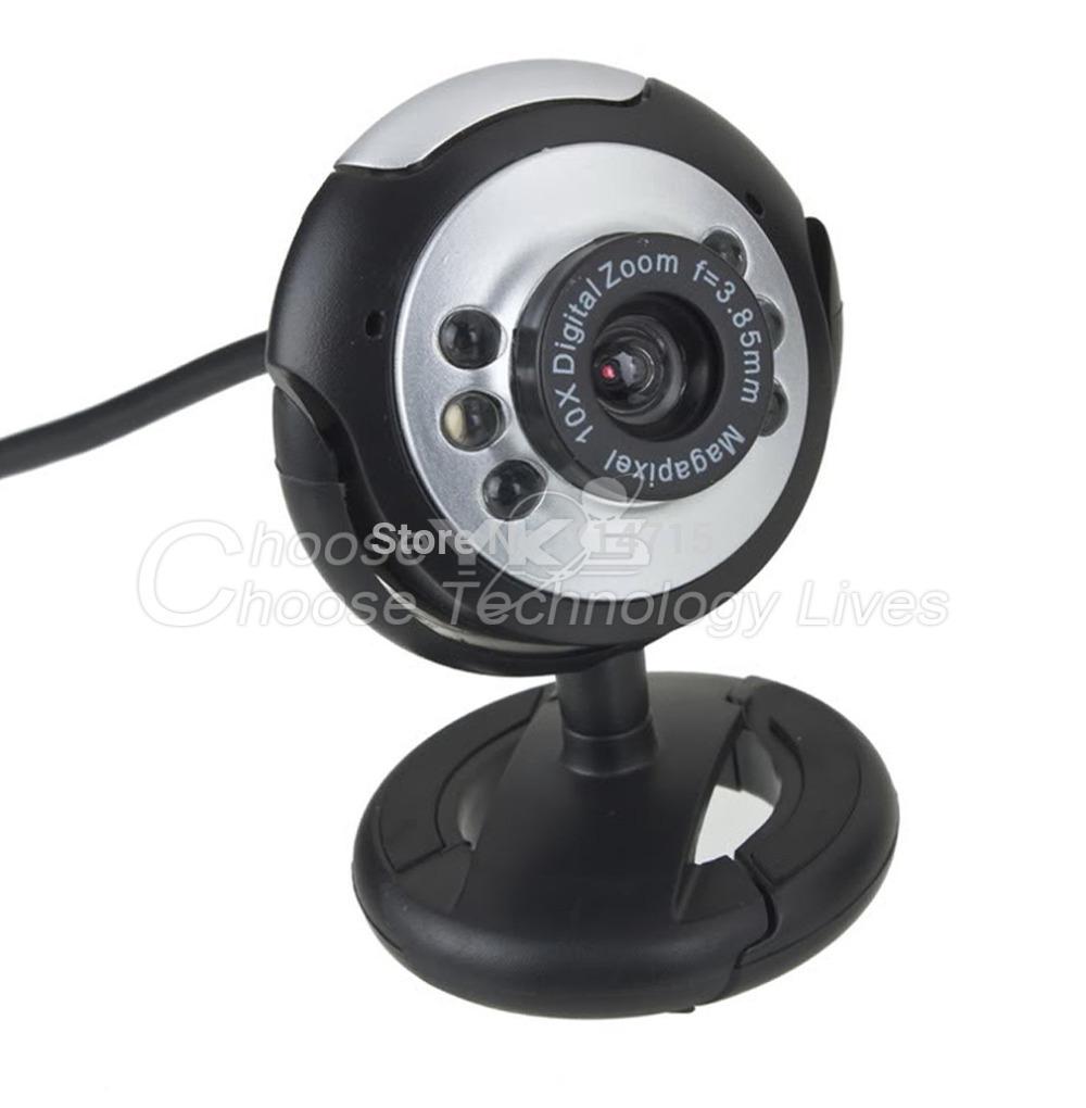 Wholesale-1x USB 6 LED 5.0 Mega Webcam Web Cam Camera PC Laptop Free shipping