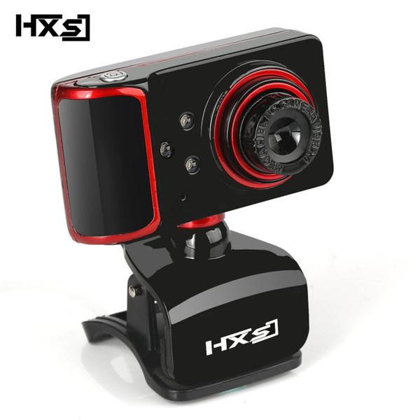 HXSJ 16M Pixel By Rotating Adjusted HD Web Camera Clip-on 3 LED Webcam USB Camera with Mic Webcamera For Android TV Computer