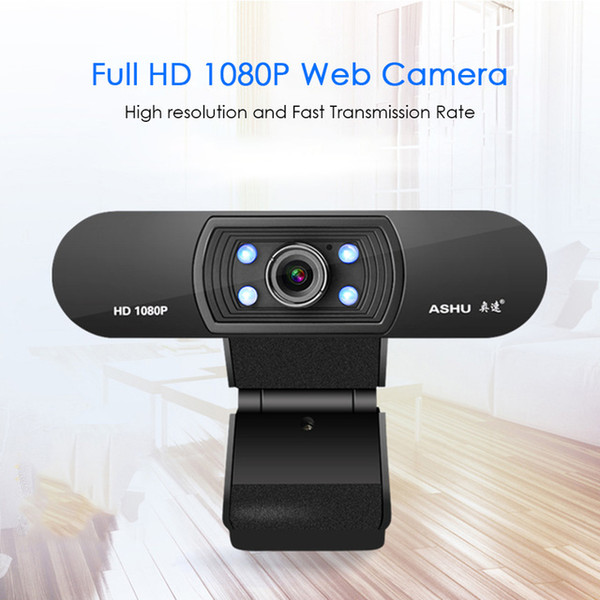 USB 2.0 Web Digital Camera Full HD 1080P Webcams with Microphone Clip-on 2.0 Megapixel CMOS Camera Web Cam for Computer Laptop