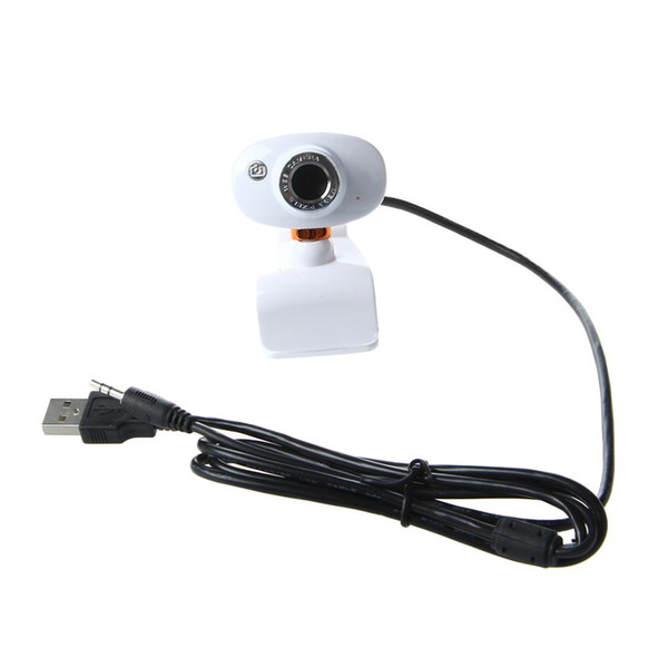 USB 2.0 50.0M HD Webcam Web Cam Camera with MIC for PC Laptop Computer Orange & White