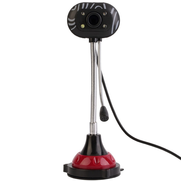 Wholesale-USB 2.0 Webcam Camera HD Webcam with Microphone For PC Laptop Free Driver