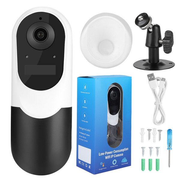 1080P Outdoor Security WiFi Camera Wireless Rechargeable Powered Surveillance Camera for Amazon Alexa for Google Assistant