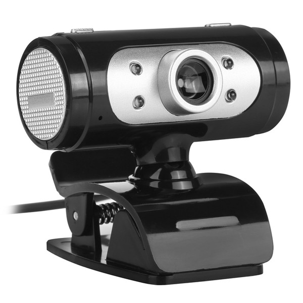 High Definition 1280*720 720p Pixel 4 LED HD Webcams Web Cam Camera With Night Lights Webcam Mic Clip-on For Computer