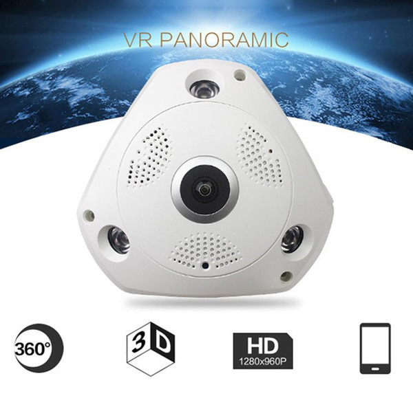 New 360 Degree Panoramic Wireless Home Security Surveillance IP Audio Video 18Mar29 Drop Ship F