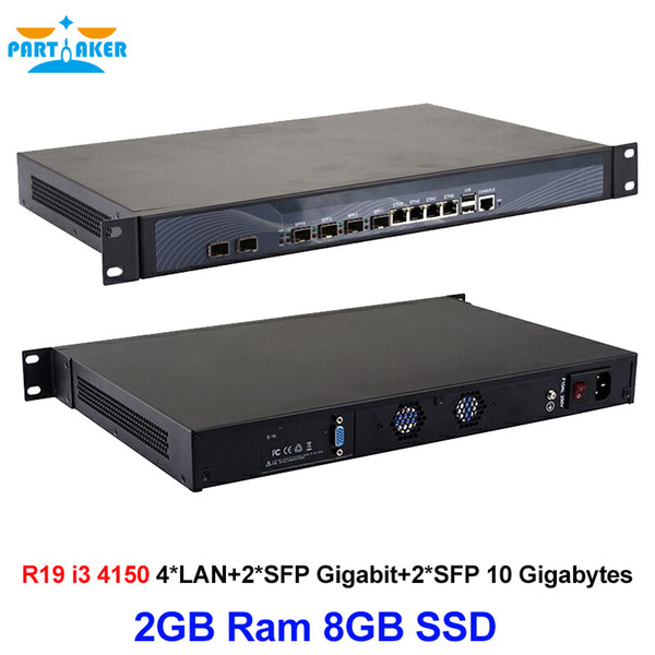 Partaker R19 Intel Core I3 4150 Processor 4*LAN 6*SFP Gigabit 10 Gigabytes Firewall VPN PFSense Router