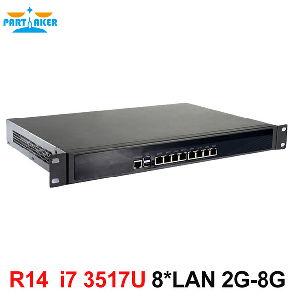 Partaker R14 ROS 8*Intel 82574L Gigabit Ethernet Networking Industry Firewall With Intel I7 3517U PFSense OS