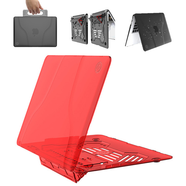 Macbook Case Sleeve with Folding Stand Holder Hard Shell Protective Cover Hand-held Laptop Carrying Bag for Macbook Air 13 Inch