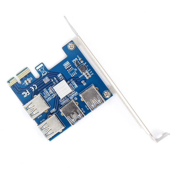 WBTUO Riser Card PCI-E USB 3.0 PCIe Port Multiplier Card PCI express PCIe 1 to 4 PCI-E to PCI-E for BTC Miner Q22336