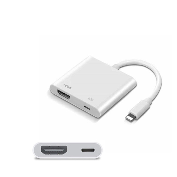 Lightning to HDMI Adapter, iPhone /iPadto HDMI Female Video Digital AV Adapter with Charging Port Support iOS11/iOS12