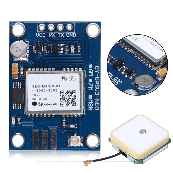 Freeshipping New arrival APM2.5 UBlox NEO-M8N GPS Module GYGPSV1-8M 3-5V GYGPSV5-NEO for Pixhawk APM