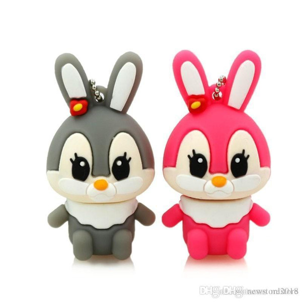 New brand Little Rabbit Usb Flash Drive 4GB 8GB 16GB 32gb 64gb Cartoon U Disk 107 new wholesales price