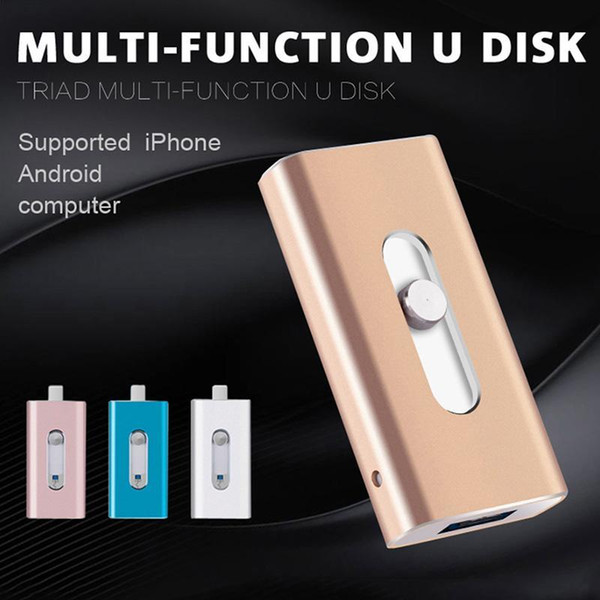 128g 64gb High quality U-disk i-Flash Device HD memory storage OTG USB flash drive disk for Iphone Android IOS