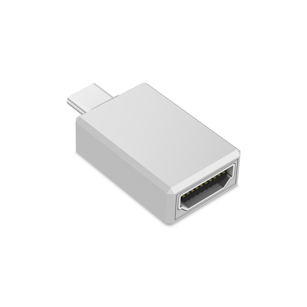 Type C to HDMI squareness shape alloy shell adaptor for note book or smart phone with type c channel