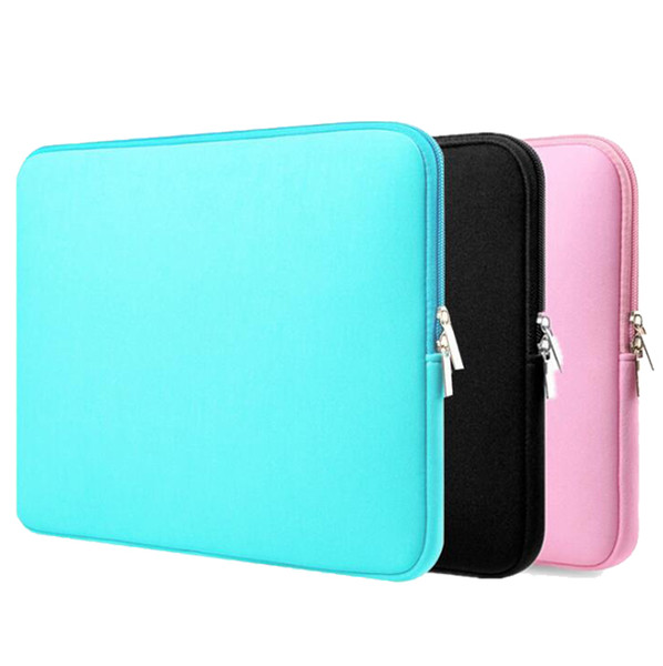 New Zipper Laptop Sleeve Case 11 13 15 15.6 inch Soft Cover Bag For Apple Macbook AIR PRO Retina