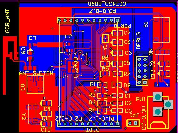 CC2430 Module schematic and pcb file CC2431 Zigbee Module cc2430 CC2431 zigbee Positioning Onboard antenna