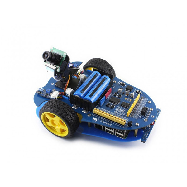 Freeshipping Raspberry Pi 3 Model B + AlphaBot + Camera AlphaBot Smart Car Raspberry Pi Robot Building Kit Open Source Resources Design