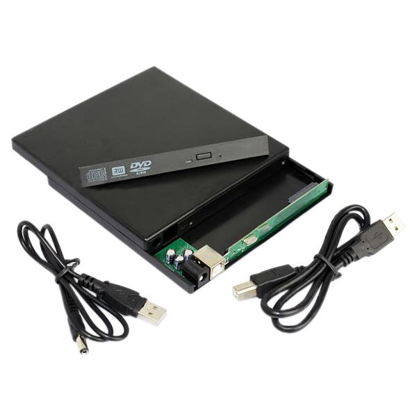 Freeshipping Laptop USB to Sata CD DVD RW Drive External Case Caddy