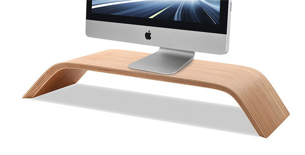 2016 New Real Bamboo Stand Dock Holder Bracket for iMac Original SAMDI Holder for Apple Desktop PC Monitor