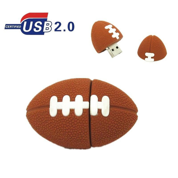 American Football Pen drive Sports Rugby U Disk 4GB 8GB 16GB 32GB USB Flash Drive Memory Stick Pendrive gift real capacity 108