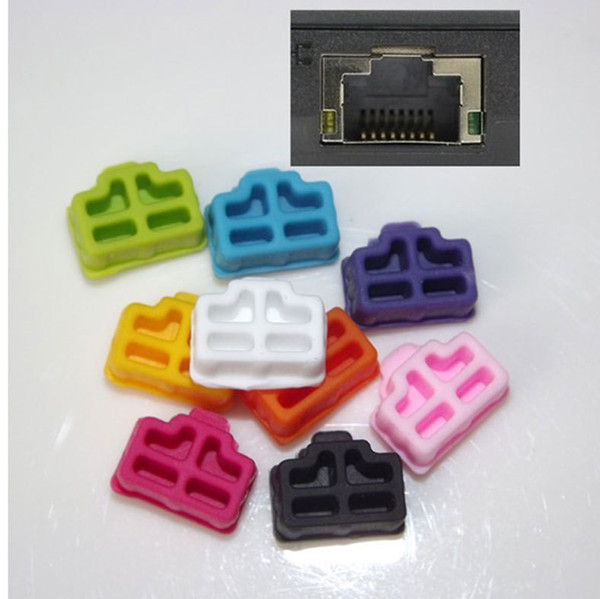 Free shipping Wholesale Computer PC RJ45 Network Cable port Dust plug to protect the plug 500PCS/LOTS