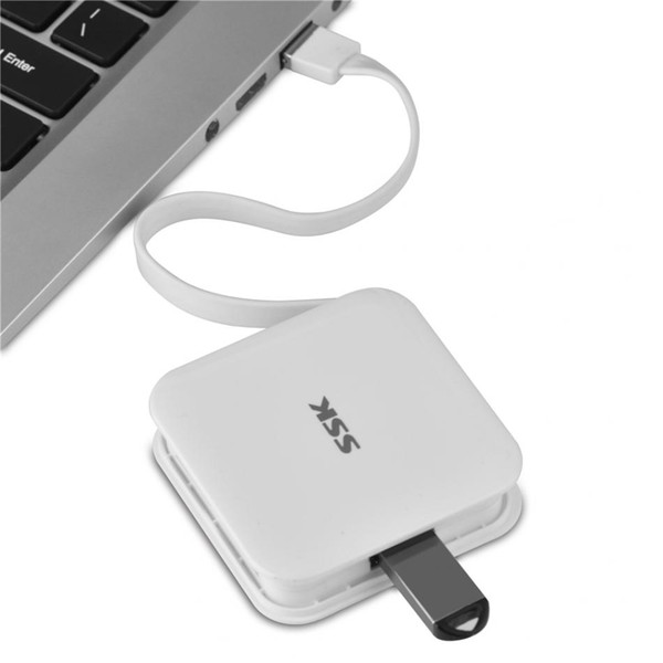 SSK SHU035 Portable High Speed 480Mbps 4 Port USB 2.0 Hub USB Splitter Adapter for PC Computer Laptop Mobile Phones 10