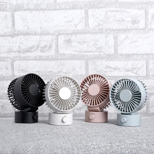 2019 New Mini USB Fan Portable Power Double Blade Cooling Fan Lower Noise Office Desk Fan Adjustable wind size retail package