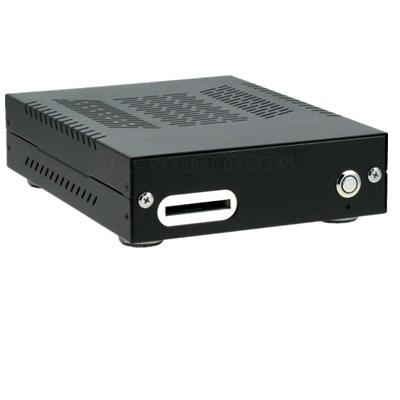 Aluminum Fanless CarPC case Enclosure with 1 CF Reader Ports , Industrial Embededd Mini ITX Case Car PC Carputer In Vehicle Computer Cases