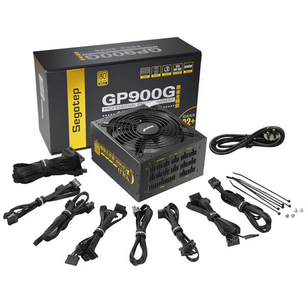 Segotep 800W GP900G Full Modular ATX PC Computer Power Supply Gaming PSU 12V Active PFC SLI Ready 91% Efficiency 80Plus Gold 1pcs/lot