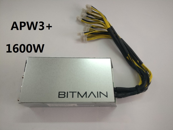 ORIGINAL 10*6PIN BITMAIN 1600W 12V 133A APW3+ Power Supply for ANTMINER S7 S9 L3 L3+ DR2 DR3 X11 CUBE L3+ ETH BTC Antminer Miner 1pc/lot