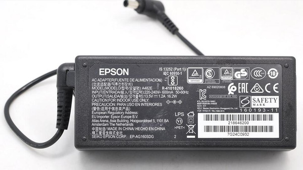 Genuine EPSON AC POWER Supply Adapter 16.2W 13V 1.2a 1.5A For EPSON SCANNER V10SE V30SE 13.5V1.2A/1.5A A482E A391GB