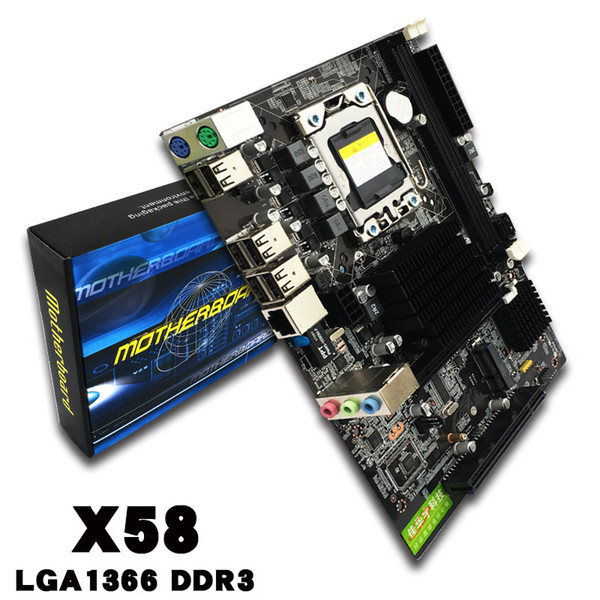 X58 Motherboard Hot Sale LGA 1366 Pin Intel CPU Computer Supplies with USB2.0 SATA2.0 Motherboard High Quality