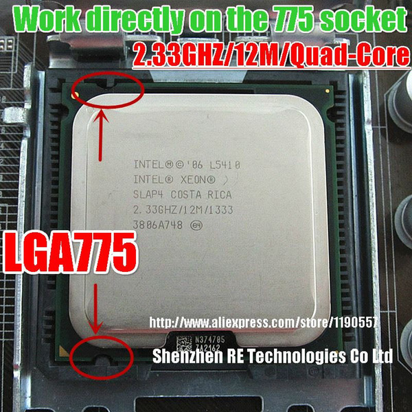 Xeon L5410 2.33GHz 12MB 1333MHz Quad-Core Processor works on LGA 775 mainboard no need adapter