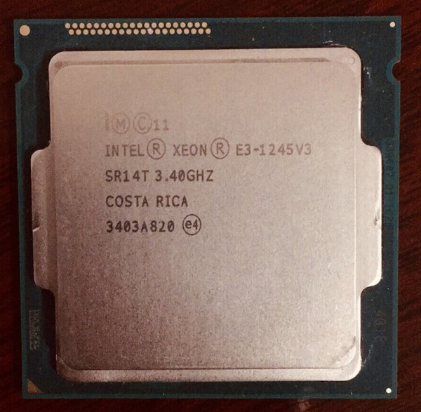 Inter Xeon Low Power Processor E3-1245 V3 4 cores with 8 threads 8MB TDP 84W 3.40 GHz-3.80 GHz LGA1150