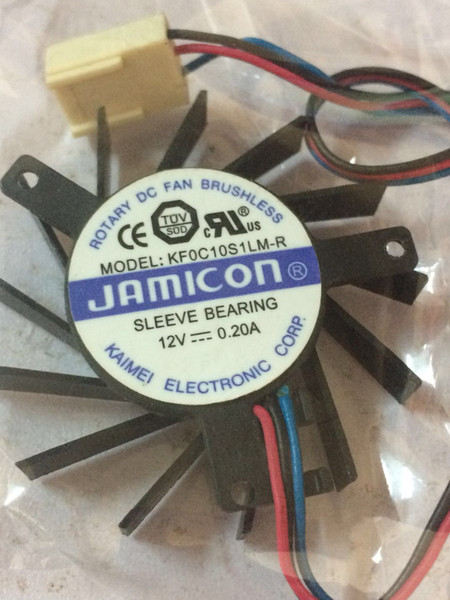 Original KF0C10S1LM-R 12V 0.20A 3-wire graphics fan