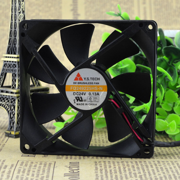 Original Y.S.TECH FD249225HS-N 24V 0.13A 9CM 9025 2-wire cooling fan