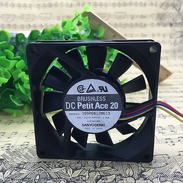 Original Sanyo 109P0812M613 12V 0.13A 8CM 8020 80*80*20mm double ball cooling fan