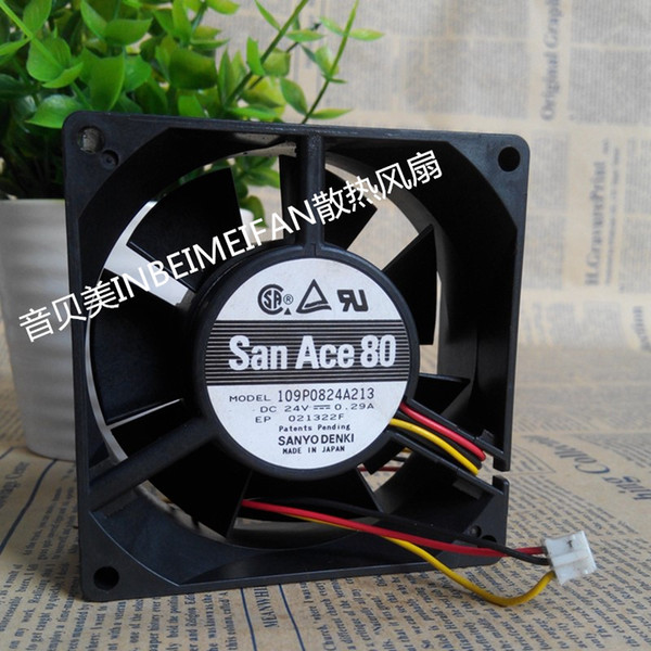Original Sanyo 109P0824H213 24V 0.09A 8CM 8032 80*80*32MM UPS frequency converter fan