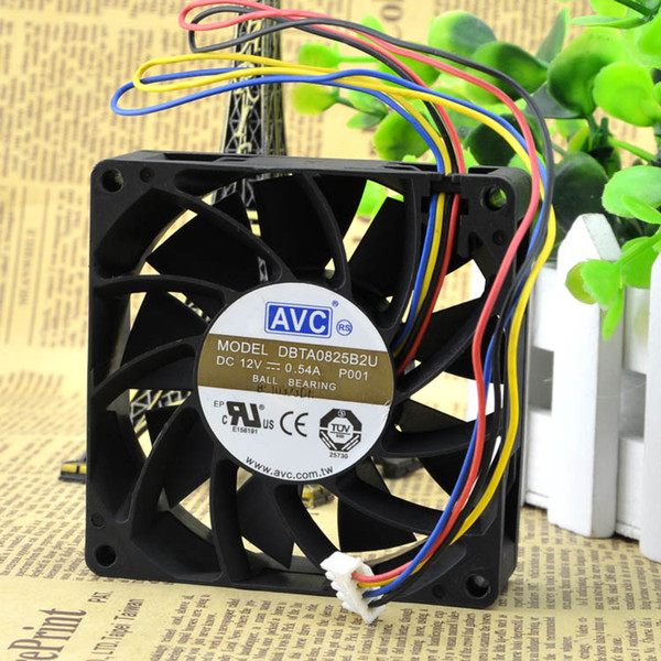 New AVC 8025 8CM large fan 12V 0.54A DBTA0825B2U PWM intelligent speed control