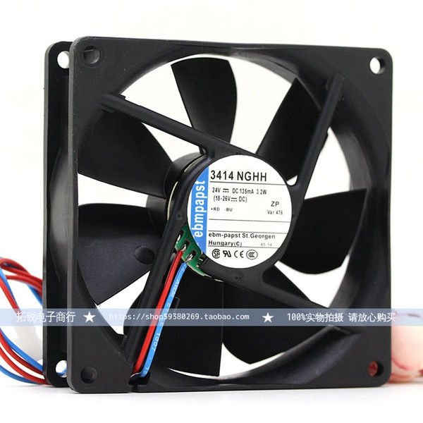 Original ebm PAPST 3414 NGHH 8CM 9225 24V 3.2W 90 * 90 * 25MM Inverter fan DC fan