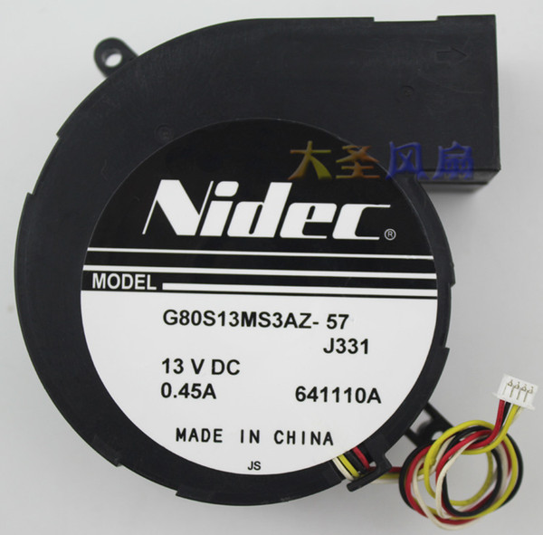 Original Nidec G80S13MS3AZ-57 13V 0.45A projector cooling fan