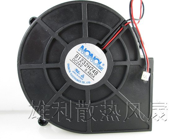 NONOISE B1232H24B 24V 0.480A 12CM 12032 2-wire turbine blower fan