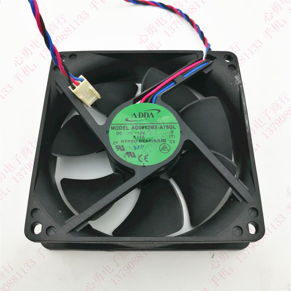 Original ADDA AD0912MX-A76GL 9025 9CM 12V 0.17A 92*92*25mm 3-wire power cooling fan