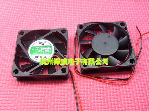 Original YM1206PHB1 12V 0.18A 6015 6cm 2 lines 60 * 60 * 15MM power supply chassis silent fan