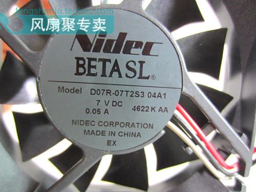 Original Nidec BETASL D07R-07T2S3 04A1 7V 0.05A 7015 7cm 70 * 70 * 15mm3 Line Chassis Fan