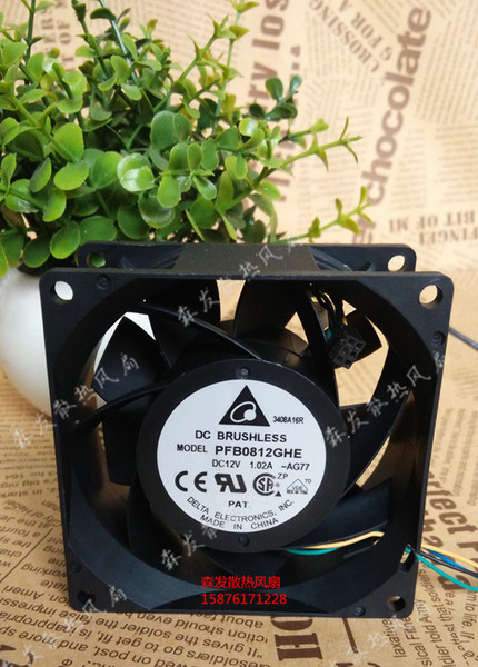 Delta PFB0812DHE/XHE/GHE chassis server 8CM cm 8038 high speed 12V cooling fan