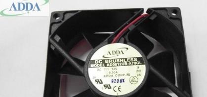 Wholesale 2PCS ADDA fan AD0812UB-A70GL 8025 8CM 80MM 12V DC 0.30A two lines wind capacity