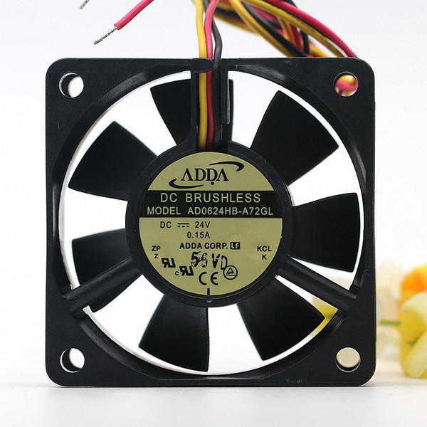 Wholesale Original ADDA AD0624HB-A72GL 6025 24V 0.15A 6CM three line inverter server cooling fan 23.98CFM 4500 rpm