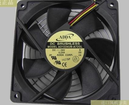 Wholesale ADDA fan AD1224UB-A72GL 1225 12025 12CM 120MM 24V DC 3-line axial fan
